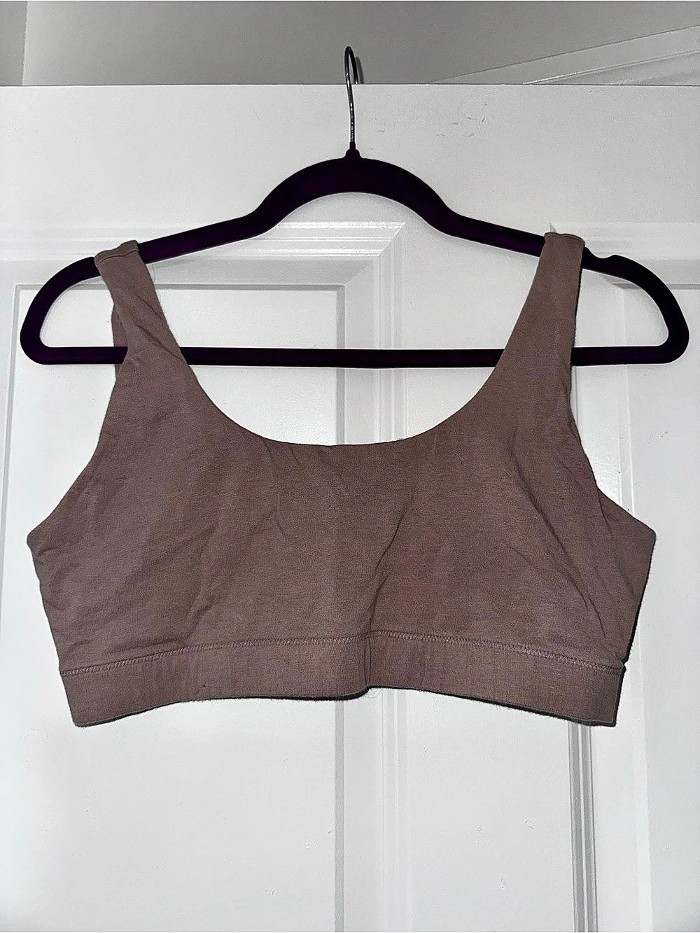 2-Pack Quince Organic Cotton Stretch Bra Beige/Tan large